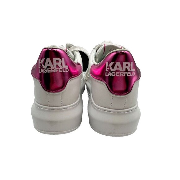 NIB Karl Lagerfeld Women Sneakers kapri Signia Leather KL62510A US 9 HTF - Picture 3 of 16